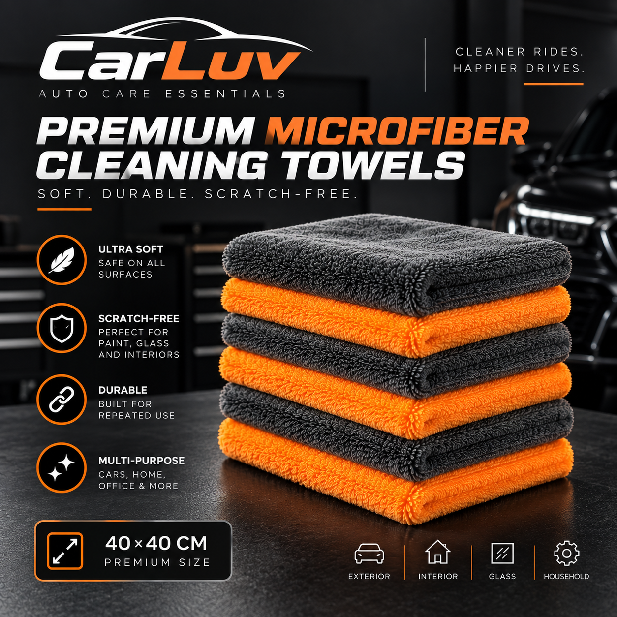 Premium microfiber towels