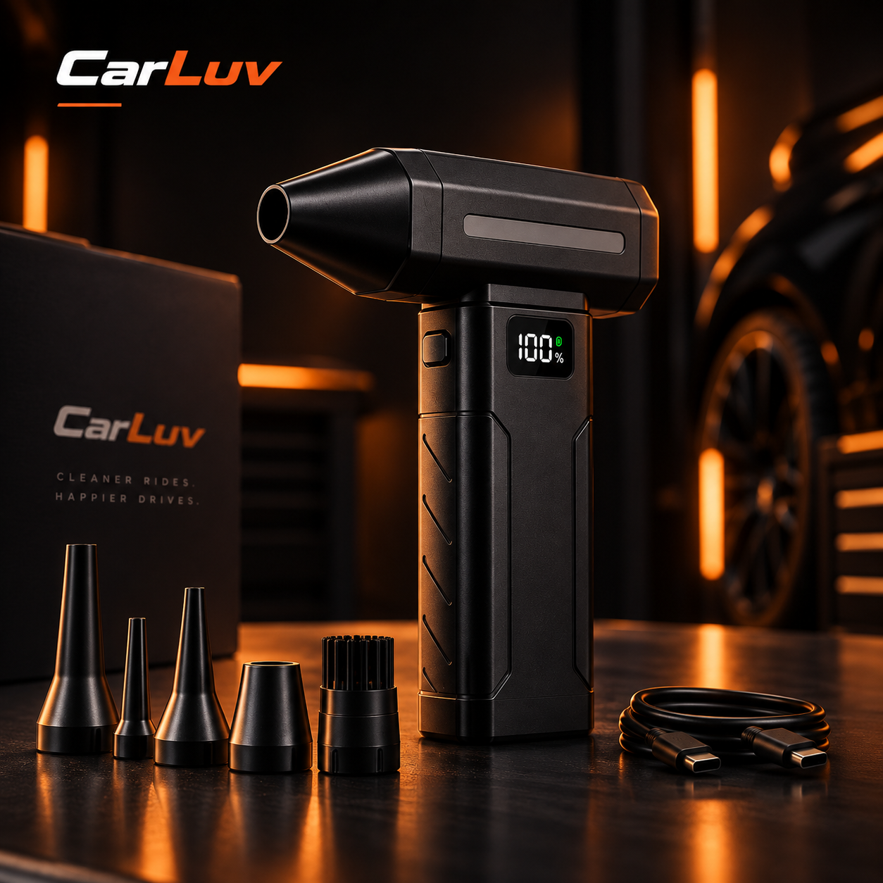 CarLuv Air Duster and included accessories
