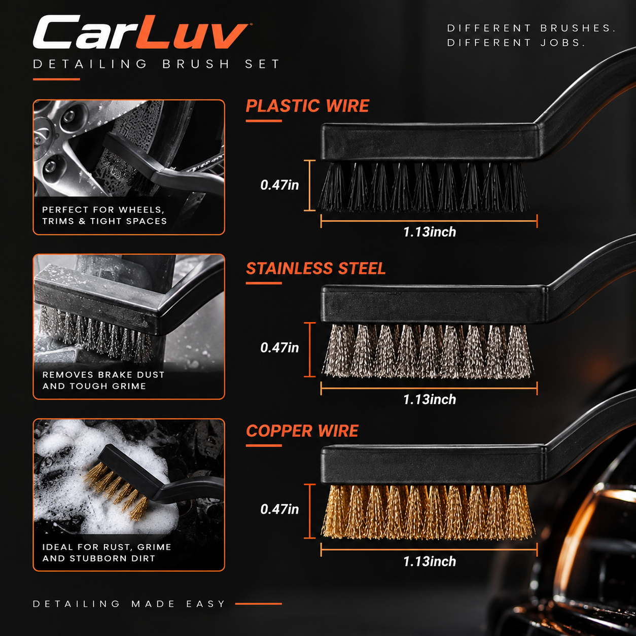 CarLuv precision brush materials